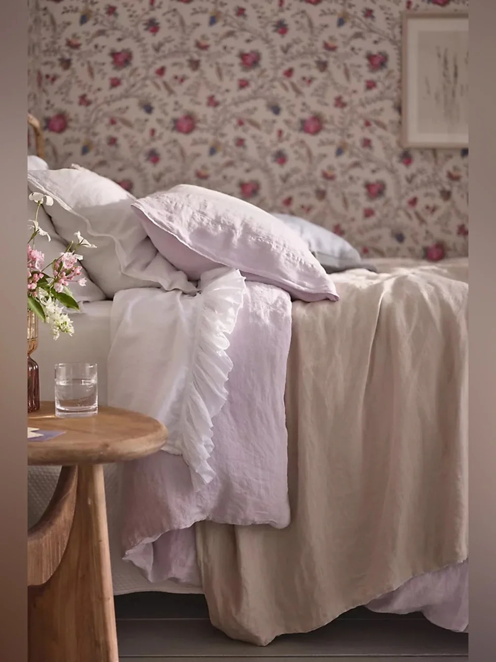 New Anthropologie Neutral 100% European Linen King Duvet Cover